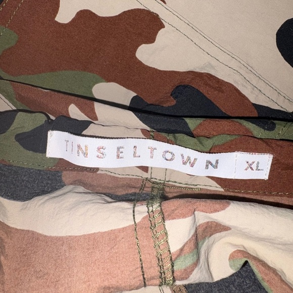 Camo Drawstring Nylon Cargo Pants - Picture 3 of 7